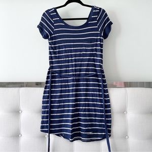 Splendid Lined T-Shirt Dress with Tie Waist and Pocket